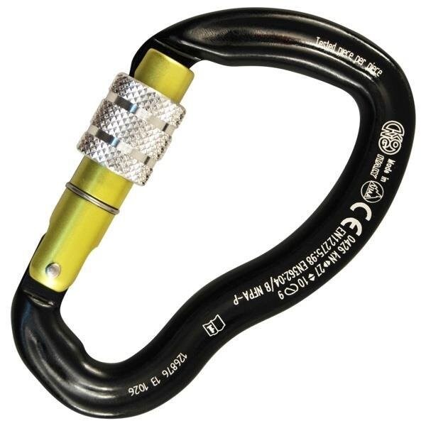 Kong Usa Asymmetric, 99 mm Length, 19 mm Gate Opening, Aluminum Alloy, Black/Yellow/Polished - 783IA0NCPKK