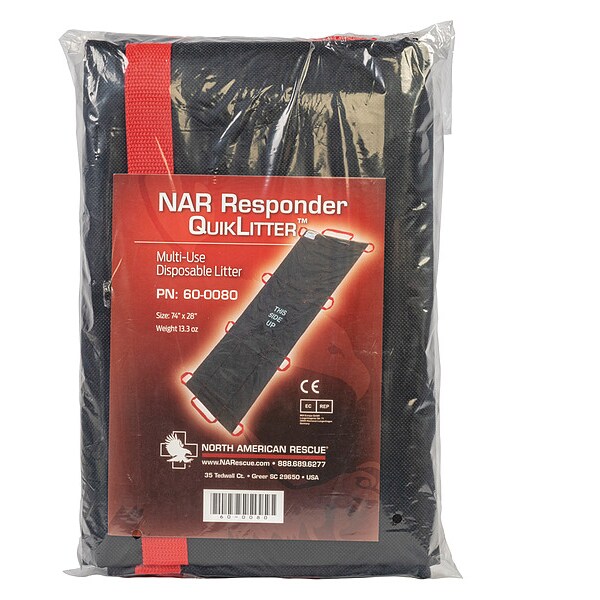 North American Rescue Rescue Mat, Black/Red, 500 lb - 60-0080