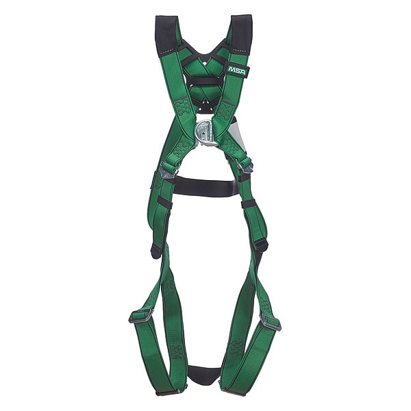 Msa Safety V-FORM(TM) Safety Harness Fall Protection Harness, Standard (M/L), 400 lb, Quick-Connect Chest/ - 10206078