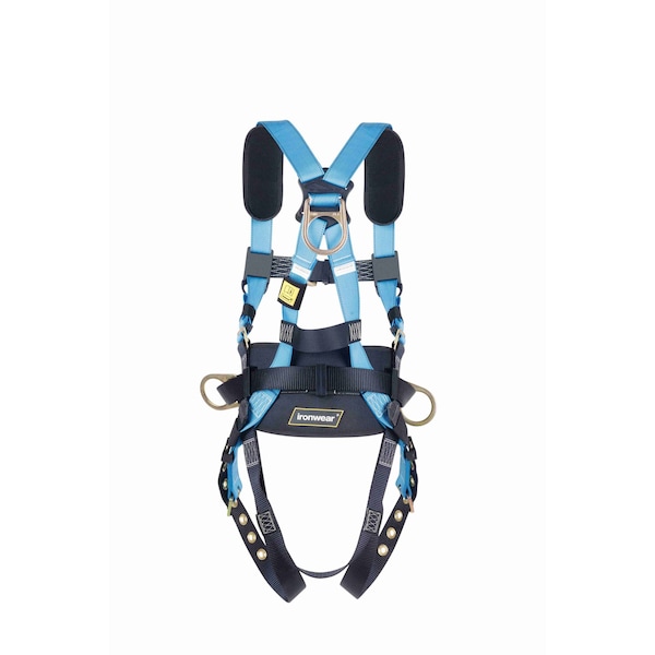 Ironwear Full Body Harness with Shoulder Pads and adjustable Back Support Belt | ANSI Z359.11-2014 Compliant - 2150-SM-MD