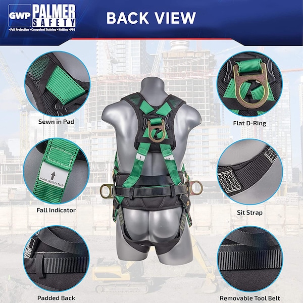 Palmer Safety Vest Style, M, Green/Black - H222101126MD