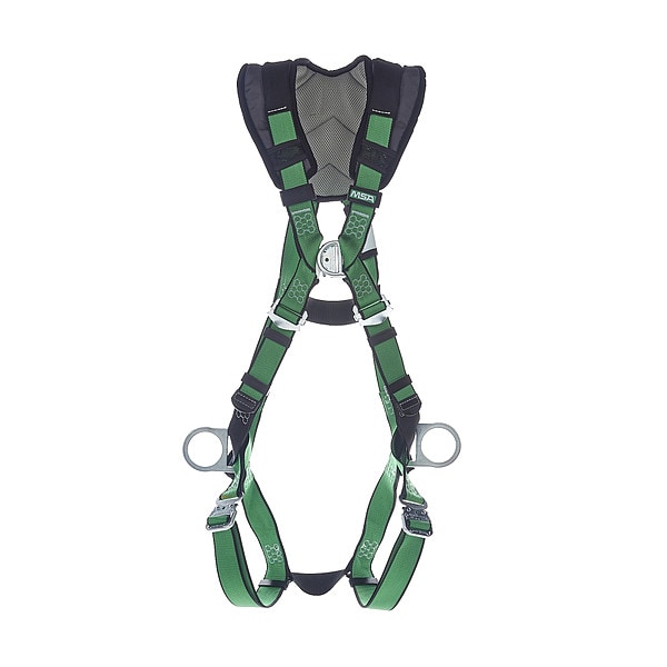 Msa Safety V-FORM+(TM) Safety Harness Fall Protection Harness, XL, 310 lb, Not Applicable Chest/ - 10206146
