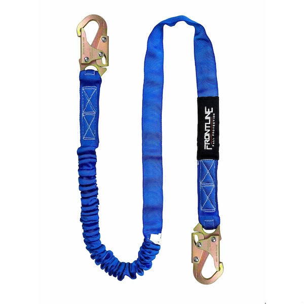 Frontline Combat American Style Single Leg 6' Snaphook Lanyard with Internal Shock Absorber - LIS61S-AM