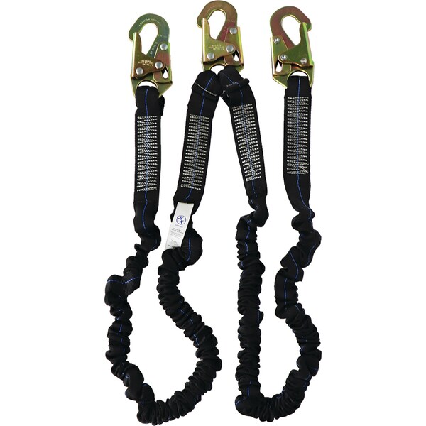 Safe Keeper 6ft Elastic Shock Absorbing Twin Leg Lanyard - FAP30398(6)/6-SK