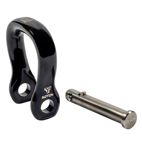 Notch Quickie Shackle, 2.48 in Length, 1.14 in Gate Opening, Steel, Black - 99706
