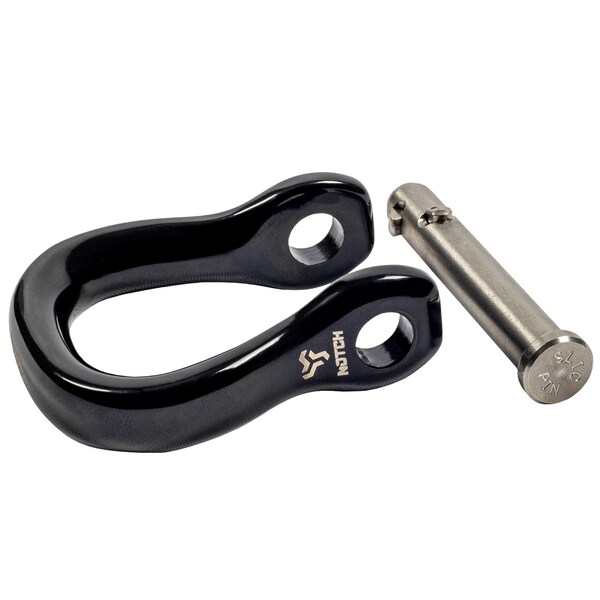 Notch Quickie Shackle, 2.48 in Length, 1.14 in Gate Opening, Steel, Black - 99706