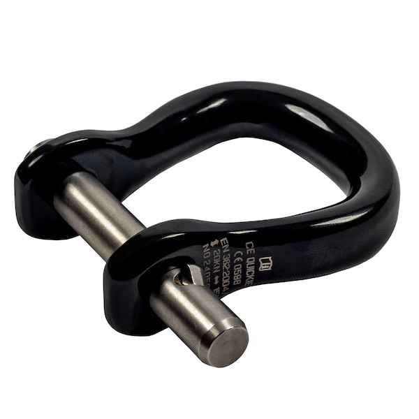 Notch Quickie Shackle, 2.48 in Length, 1.14 in Gate Opening, Steel, Black - 99706
