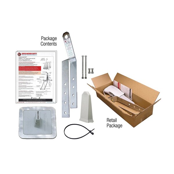 Super Anchor Safety Super Z-Purlin Anchor Kit 11ga. SST. Fits: 8x2" up to 9-1/2x2-3/4" Purlins. Retail Package - 2811