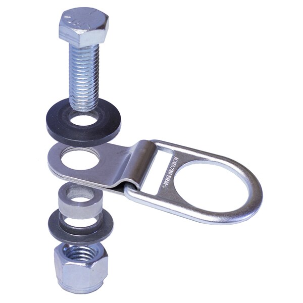 Super Anchor Safety Swivel-D 2"i.d. Forged D-ring w/Bushings +sst Shackle Plate - 1028