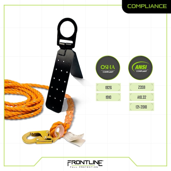 Frontline Combat Complete Roofers Kit with 50 ft Lifeline - RK110V50