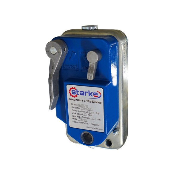 Starke Secondary Brake Device, 2,204 lb, 20Ft Rope - S2KLAS-20