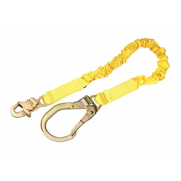 3M Dbi-Sala Shock Absorbing Lanyard, 6 ft., Yellow - 1244321