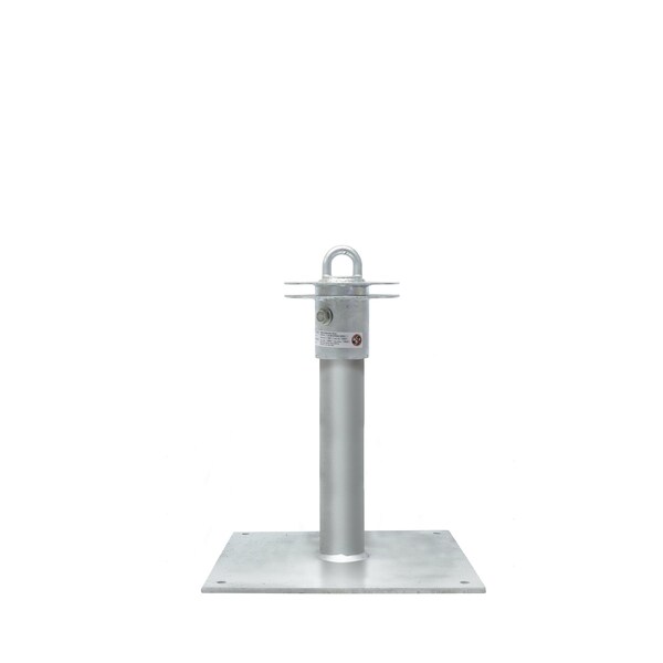 Super Anchor Safety CRA-4-18 HDG 18" 4-Way Sch 40 Riser with 52 Hole Base Plate. Requires 1054-G 4-Way Top Fixture - 1033-4G