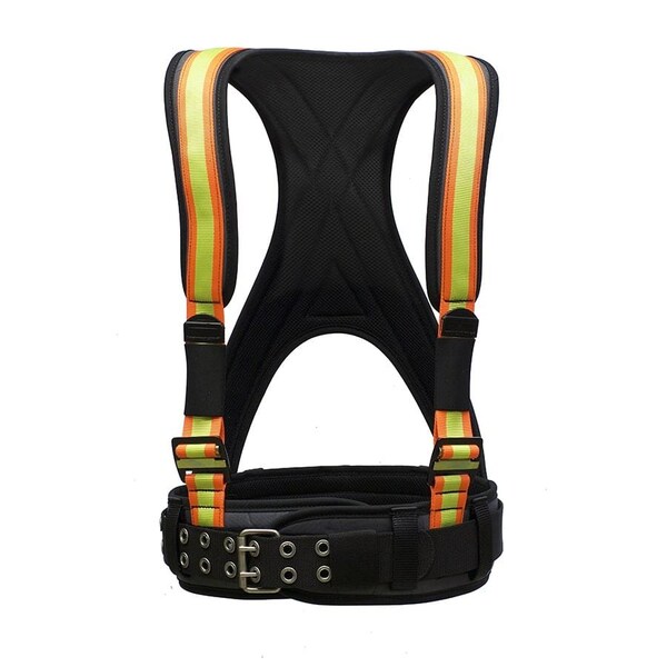 Super Anchor Safety Small - Gray Frame/Hi-Viz Webbing All-Pakka Harness. (Not for Fall Protection) - 6301-GHS