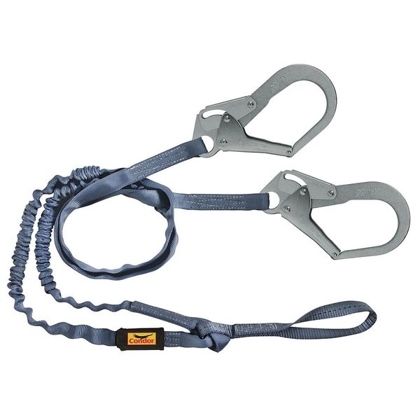Condor Shock Absorbing Lanyard, 6 ft., Blue - 45J288