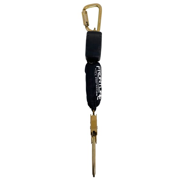 Frontline Aramid Fiber Web Single Leg 6 ft SRL with Steel Rebar Hook End - RPA061R