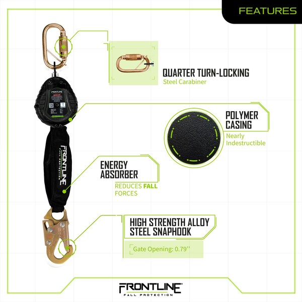 Frontline Combat Compliance Kit - Harness, 6' SRL and Drawstring Bag - K100-RPW061S
