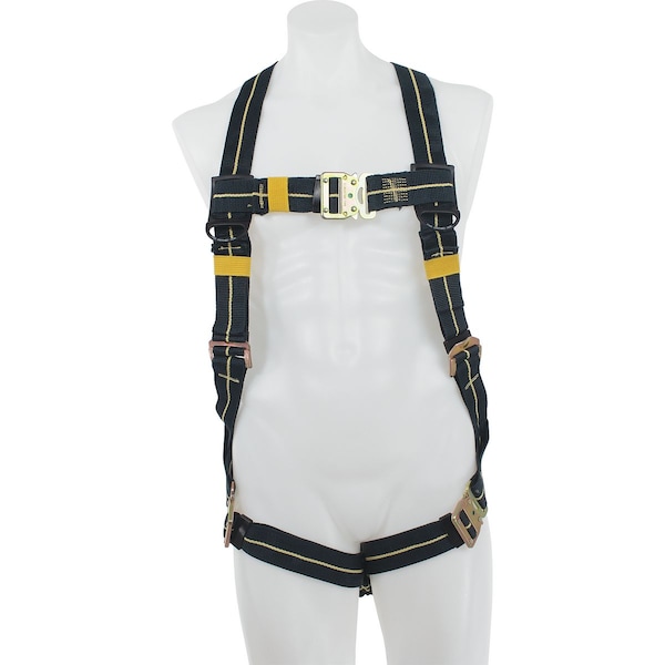 Werner Weldng Harness, Qck Connect Leg, Blk/Ylw, S - H913001