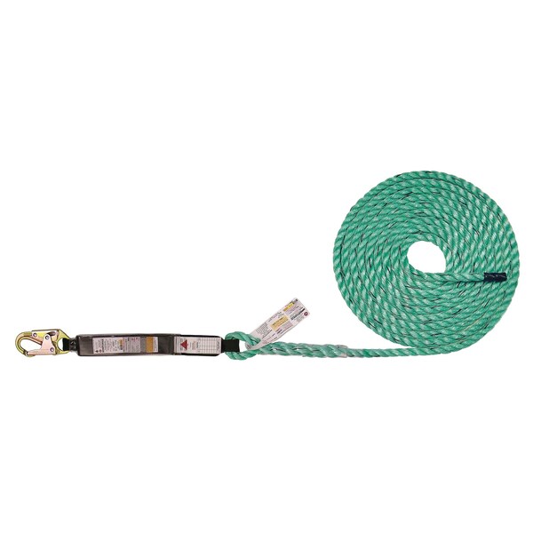 Super Anchor Safety 50ft Maxima 5/8" 3-Strand Fall Arrester Lifeline - 5500-50