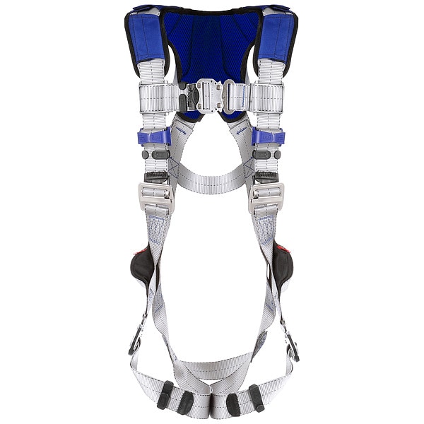 3M Dbi-Sala ExoFit(TM) X100 Fall Protection Harness, 2XL, 420 lb, Quick-Connect Chest/ Back D-Ring - 1401189