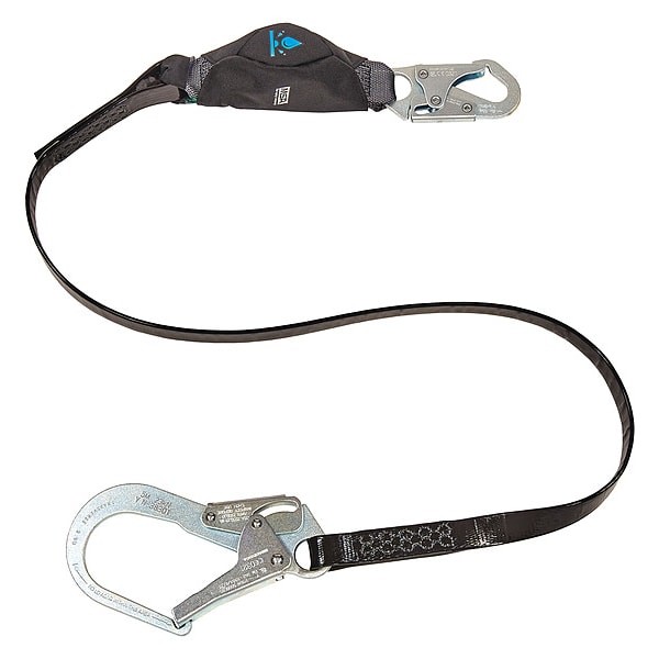 Msa Safety Anti-Corrosion Single Leg Energy Absorbing Lanyard, 6 Ft, Large Snaphook Ansi Z359.3-2017 - 10206833