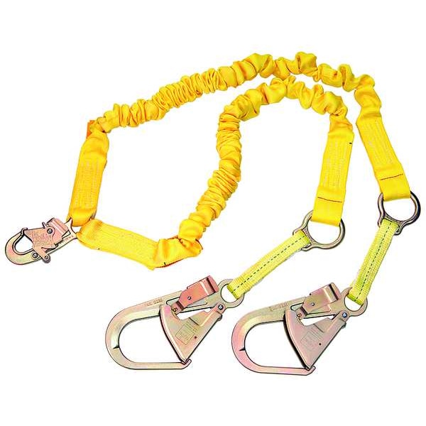 3M Dbi-Sala Shock Absorbing Lanyard, 6 ft., Yellow - 1244750