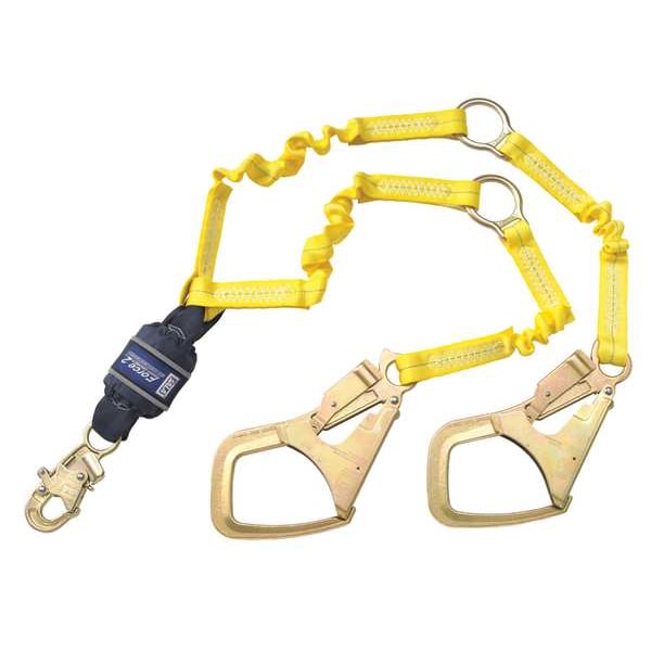 3M Dbi-Sala Shock Absorbing Lanyard, 6 ft., Yellow - 1246153