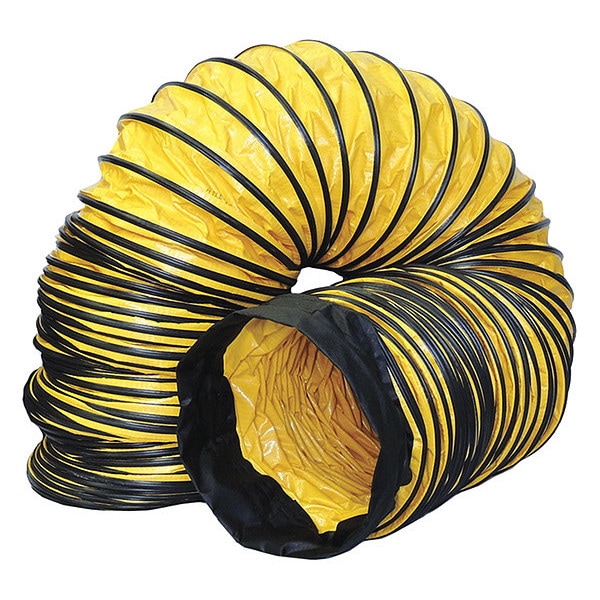 Americ Ventilation Duct, 20 in x 25 ft, Blk/Ylw - AM-DS2025