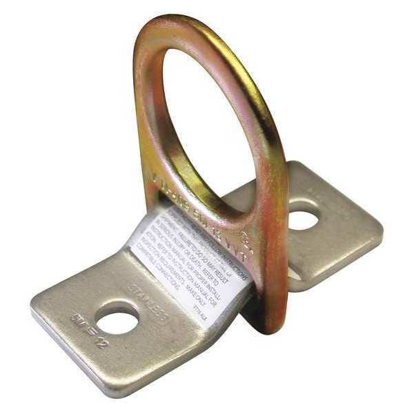 Condor D-Ring Anchor, 4 1/2 in, 425 lb Weight Capacity, Silver/Gold - 45J296