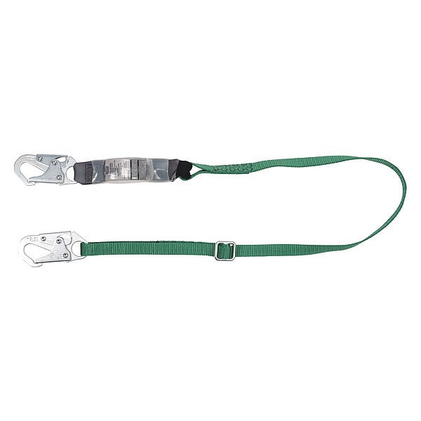 Msa Safety Standard single-leg adjustable energy absorbing lanyard, 6 ft, 36C small snaphooks, ANSI Z359.13 - 10191755