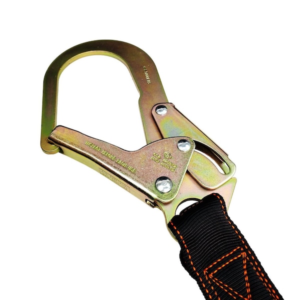 Frontline Combat 6' Single Leg Rebar Hook End Lanyard with Internal Shock Absorber - LIS61R