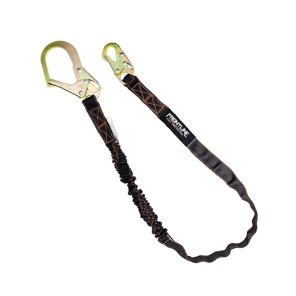 Frontline Combat 6' Single Leg Rebar Hook End Lanyard with Internal Shock Absorber - LIS61R