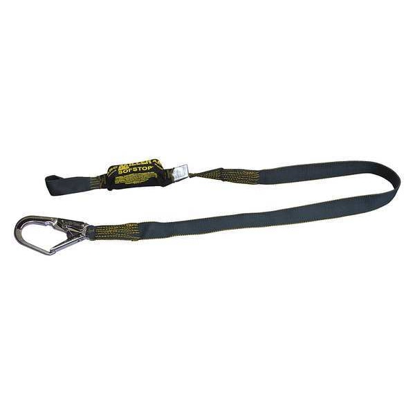Honeywell Miller Shock-Absorbing Lanyard, 6 ft., Gray - 933KR-Z7/6FTBK