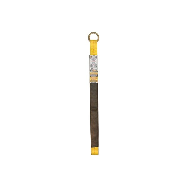 Super Anchor Safety 36"x2"x13,600lb Tensile Strength Yellow Tie-Off Strap w/Flat D-ring +Loop End +Concrete Sleeve. - 6055-DC