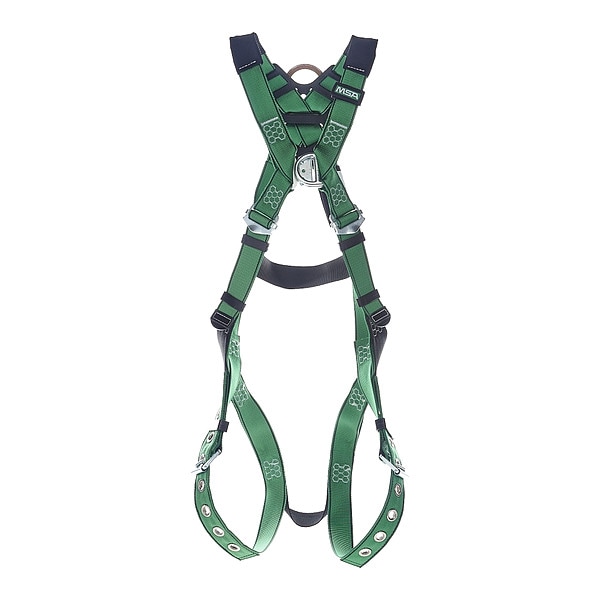 Msa Safety V-FORM(TM) Safety Harness Fall Protection Harness, 2XL, 400 lb, Quick-Connect Chest/ - 10206068
