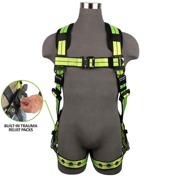 Safewaze PRO+ Full Body Harness: 1D, QC Chest, TB Legs, Trauma relief, S/M - 023-1250
