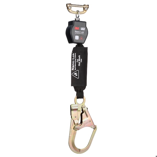 3M Dbi-Sala Self-Retracting Lifeline, 420 lb Weight Capacity, Black - 3100557