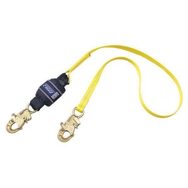 3M Dbi-Sala Shock Absorbing Lanyard, 6 ft., Yellow - 1246167