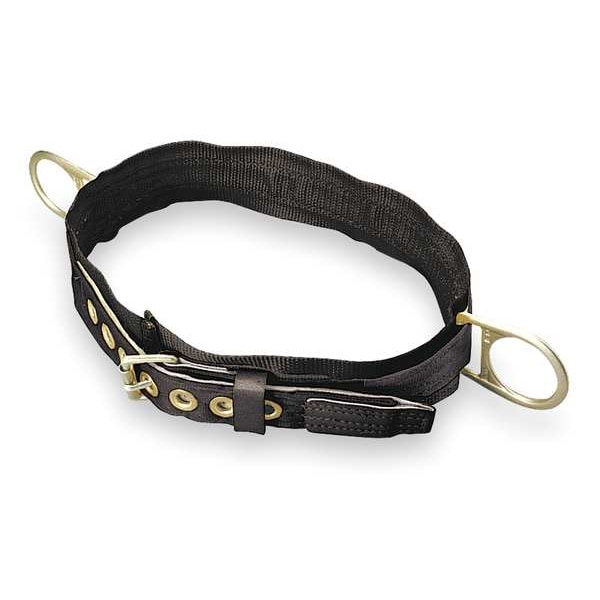 Honeywell Miller Body Belt, 2 D-Rings, Hips Location, Stainless Steel, Includes Padding: Yes , L - 2NA/LBK
