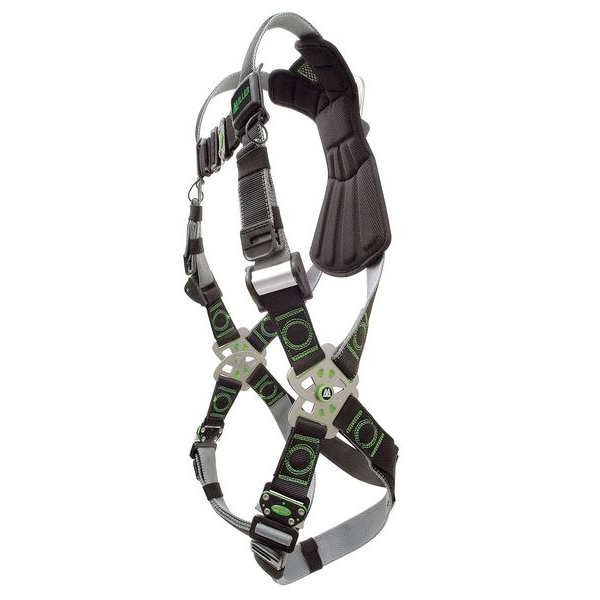 Honeywell Miller Revolution(R) Full Body Harness, L/XL, 400 lb., Quick-Connect Chest/ Quick-Connect Leg Buckles - RDT-QC-DP/UBK