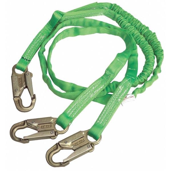 Honeywell Miller Shock-Absorbing Lanyard, 6 ft., Green - 231TWRS-Z7/6FTGN