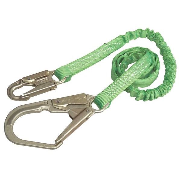 Honeywell Miller Shock-Absorbing Lanyard, 6 ft., Green - 231TWRS-Z7/6FTGN