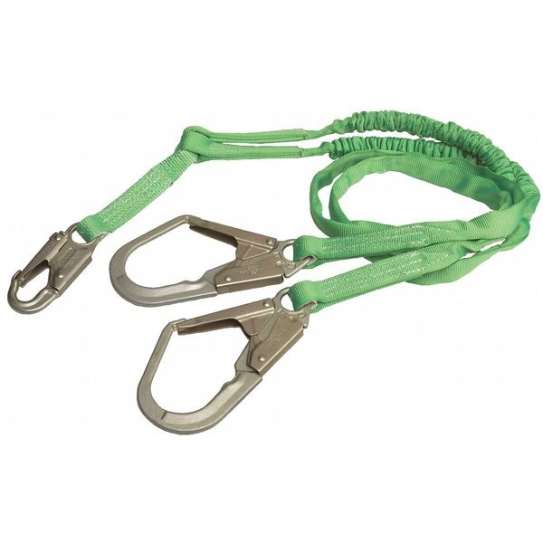Honeywell Miller Shock-Absorbing Lanyard, 6 ft., Green - 231TWRS-Z7/6FTGN