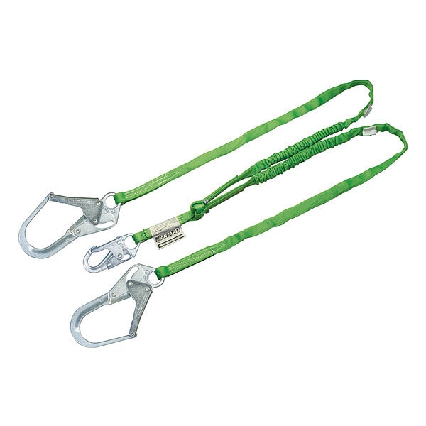 Honeywell Miller Shock-Absorbing Lanyard, 6 ft., Green - 231TWRS-Z7/6FTGN
