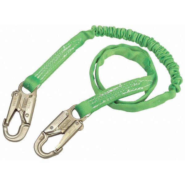 Honeywell Miller Shock-Absorbing Lanyard, 6 ft., Green - 231TWRS-Z7/6FTGN