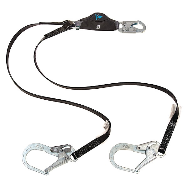 Msa Safety Anti-Corrosion Twin Leg Energy Absorbing Lanyard, 6 Ft, Large Snaphook Csa Z259.11-17 - 10207254