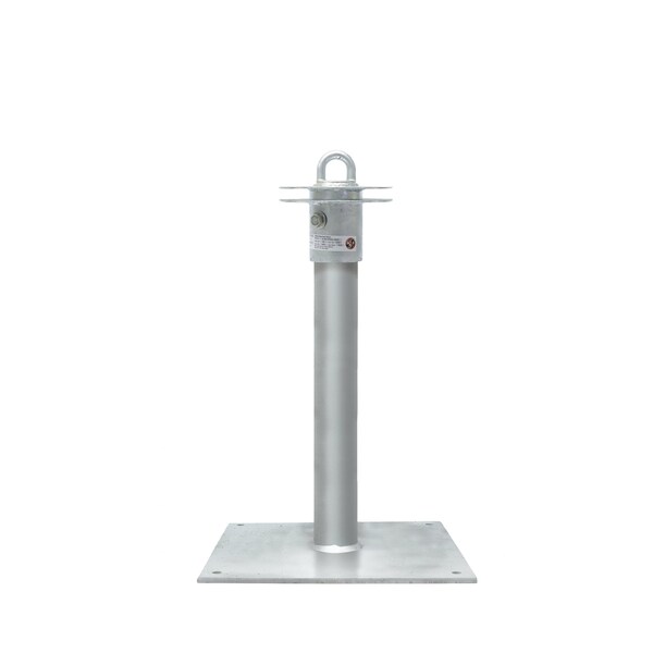 Super Anchor Safety CRA-4-24 HDG 24" 4-Way Sch 80 Riser with 12 Hole Base Plate. Requires 1054-G 4-Way Top Fixture. - 1042-4G
