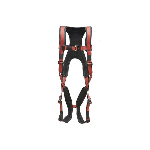 Super Anchor Safety Small - Gray Frame/Red Webbing Pro-Deluxe Full Body Harness - PD-6101-GRS
