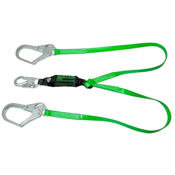 Honeywell Miller 6-Ft Double Leg; 1 Locking Snaphook And 2 Rebar Hooks 8798Rvc/6Ftyl - 8798RVC/6FTYL