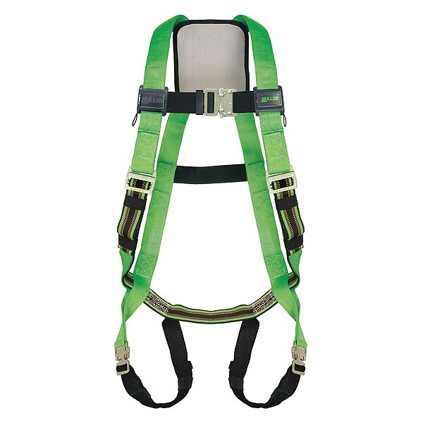 Honeywell Miller Duraflex Python(R) Ultra Full Body Harness, 3XL, 400 lb., Quick-Connect Chest/ Back D-Ring - P950QC/XXXLGN